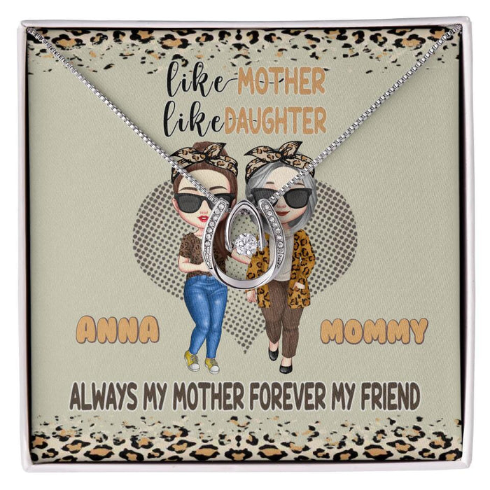 Always My Mother Forever Friend - Gift for Mom - Personalized Lucky In Love Necklace