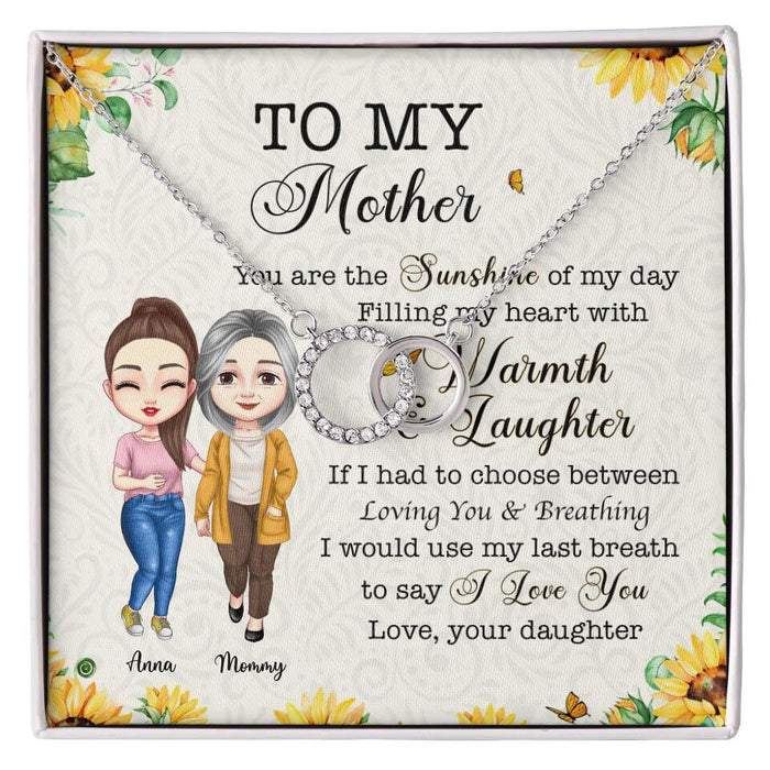 Mom You Are The Sunshine Of My Day - Mother's Day Gift - Personalized Eternal Hope Necklace
