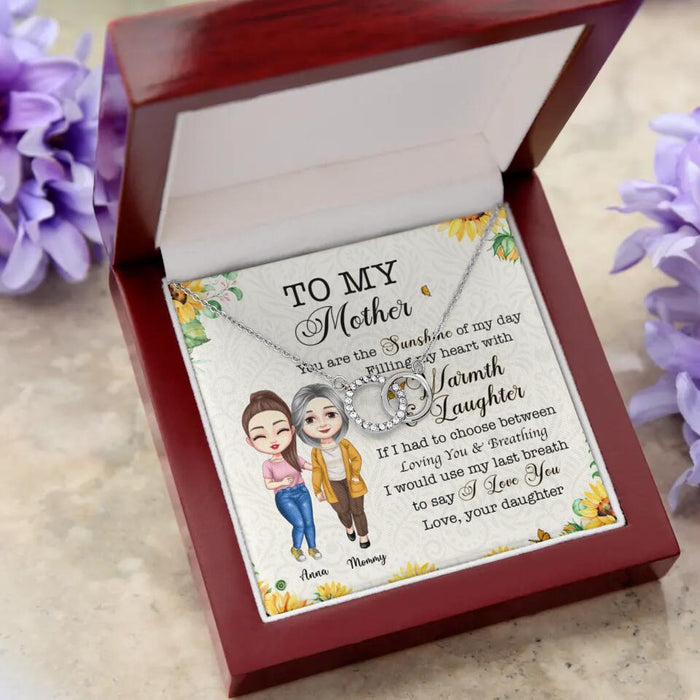 Mom You Are The Sunshine Of My Day - Mother's Day Gift - Personalized Eternal Hope Necklace