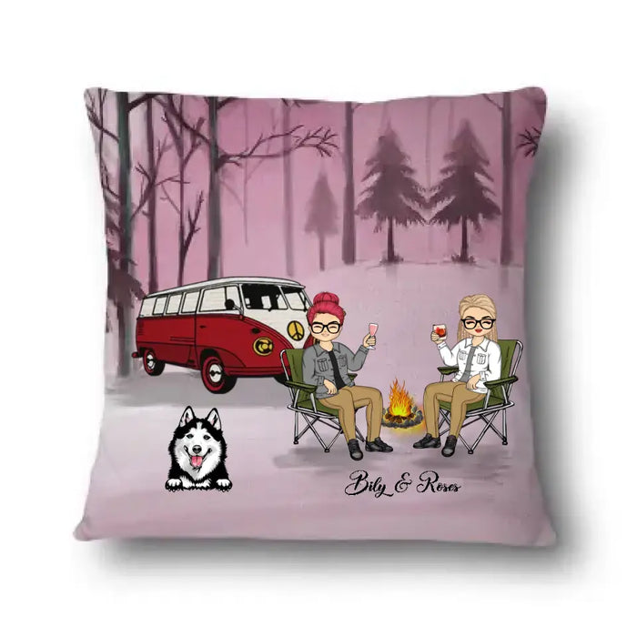 You And Me And The Dog- Gift For Family- Personalized Custom Pillow