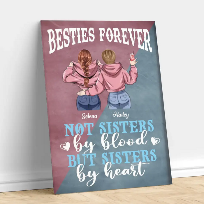 Besties Forever - Gift For Friends, Sisters - Personalized Canvas Wall Art