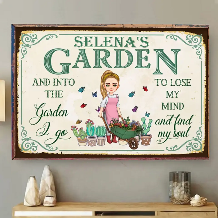 And Into The Garden I Go To Lose My Mind - Gift For Garden Lovers - Personalized Canvas Wall Art