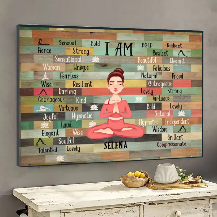 I Am Yoga Girl - Gift For Yoga Lovers - Personalized Canvas Wall Art