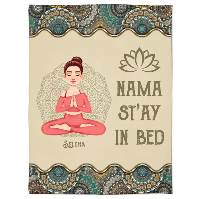 Namastay In Bed - Gift For Yoga Lovers - Personalized Blanket