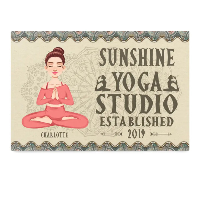 Yoga Studio - Gift For Yoga Lovers - Personalized Doormat