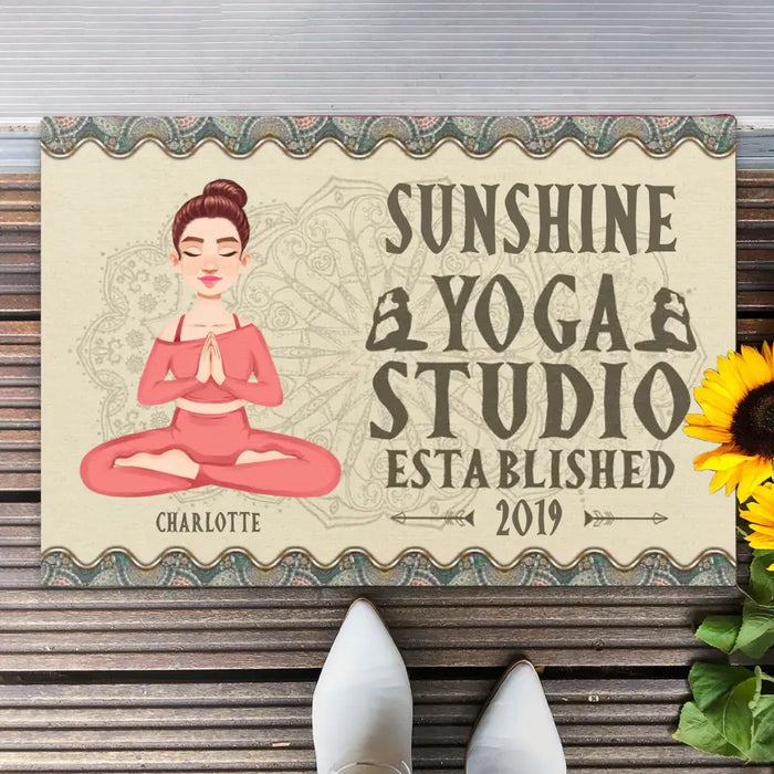 Yoga Studio - Gift For Yoga Lovers - Personalized Doormat