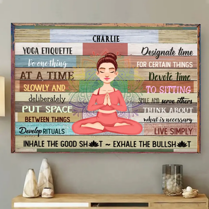 Do One Thing At A Time - Gift For Yoga Lovers - Personalized Canvas Wall Art