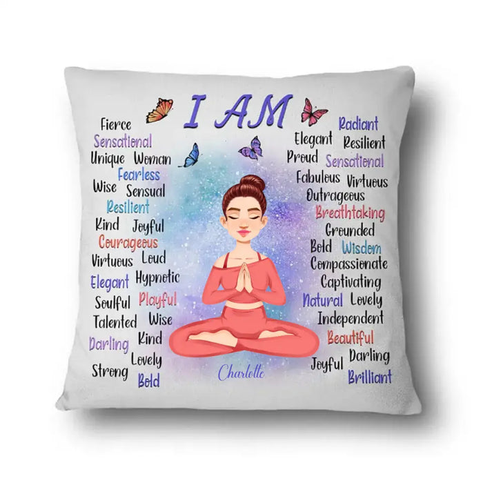 Yoga Girl I Am - Gift For Yoga Lovers - Personalized Pillow