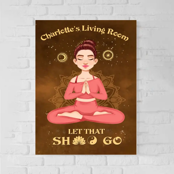 Let That Things Go - Gift For Yoga Lovers - Personalized Canvas Wall Art