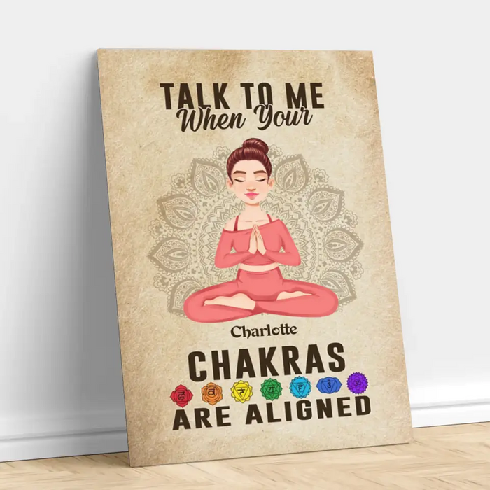 Your Chakras Are Aligned - Gift For Yoga Lovers - Personalized Canvas Wall Art