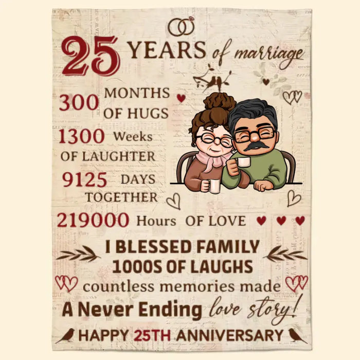 A Never Ending Love Story - Personalized Blanket - Gift For Couple