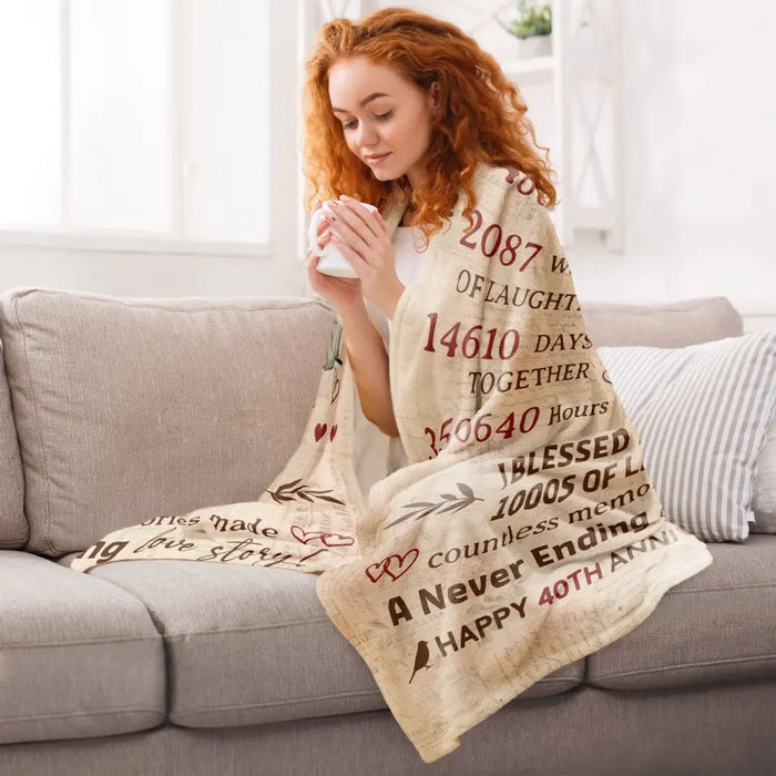A Never Ending Love Story - Personalized Blanket - Gift For Couple