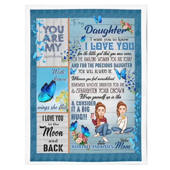To My Daughter I Love you - Personalized Blanket - Gift For Daughter