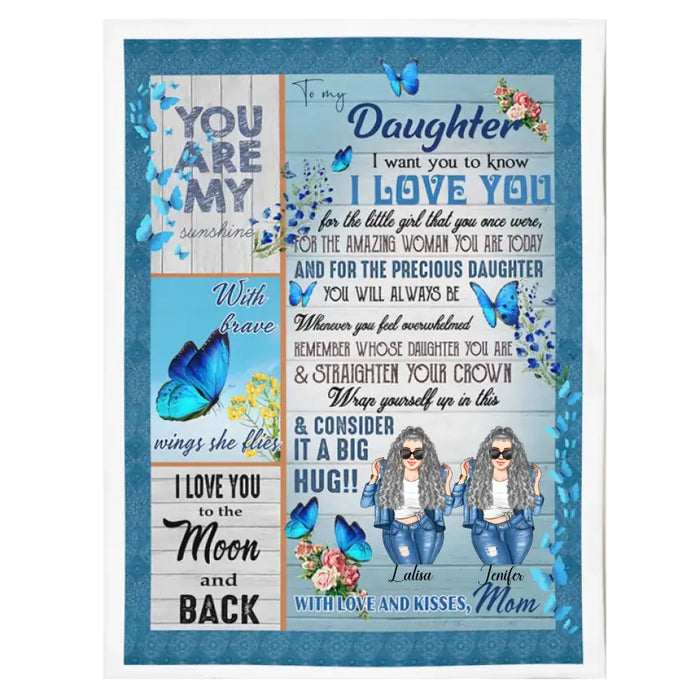 Remember Whose Daughter You Are - Personalized Blanket - Christmas Gift For Daughtes