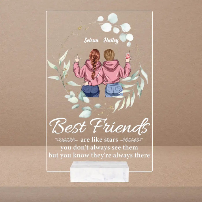 You Know They're Always There - Personalized Acrylic Plaque Horizontal - Gift For Best Friends