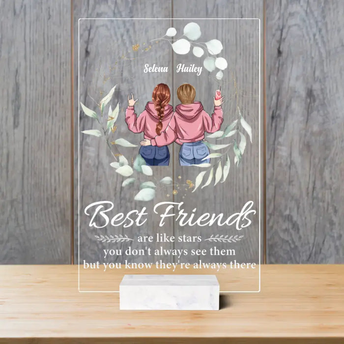 You Know They're Always There - Personalized Acrylic Plaque Horizontal - Gift For Best Friends