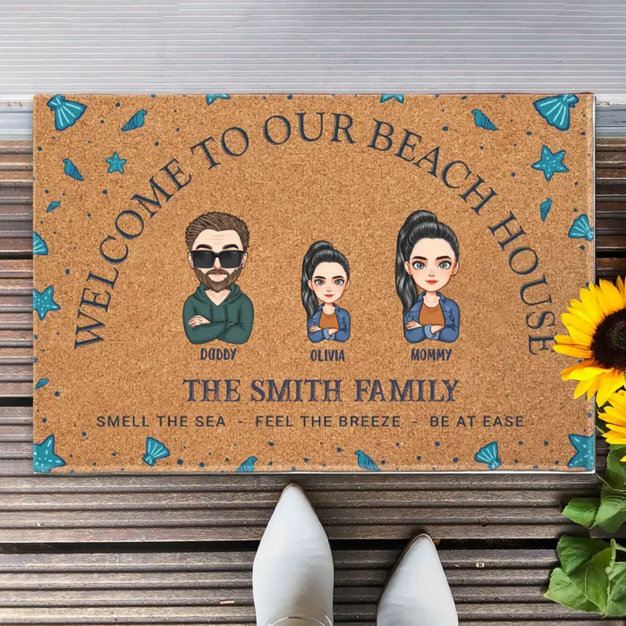 Welcome To Our Beach House - Personalized Doormat - Gift For Family