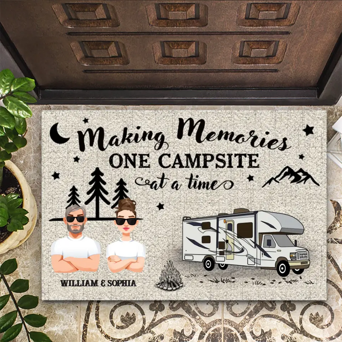 Making Memories One Campsite - Personalized Doormat - Gift For Family
