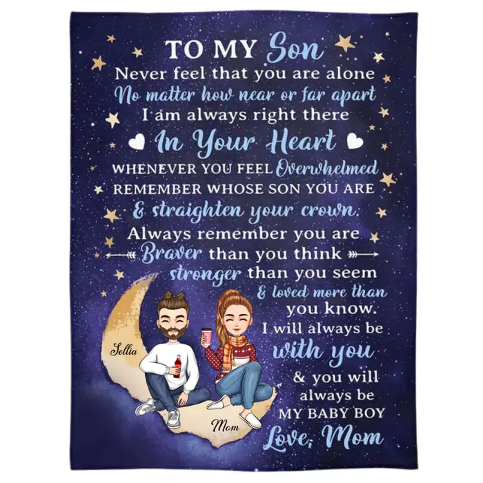 To My Son I Love You Forever - Personalized Blanket - Gift For Family
