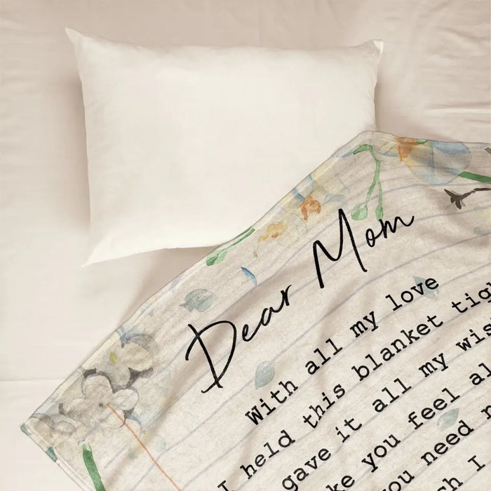 Dear Mom - Personalized Blanket - Gift For Mothers, Daughters