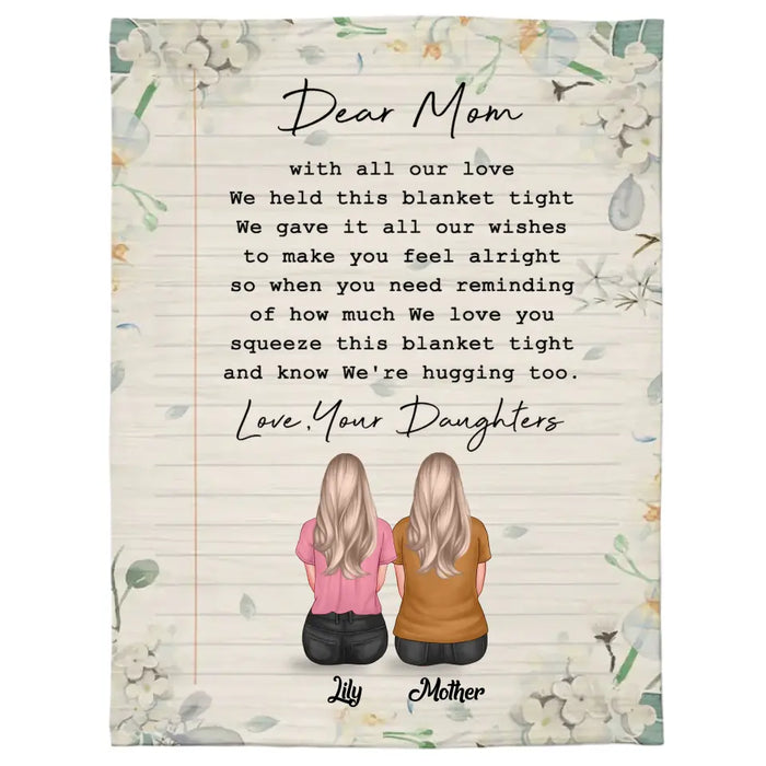 Dear Mom - Personalized Blanket - Gift For Mothers, Daughters