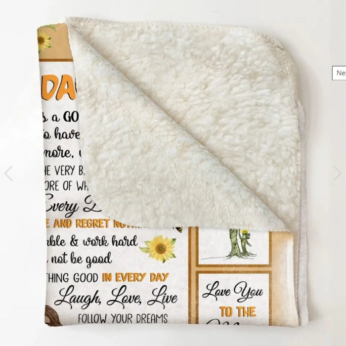 Find Something Good In Every Day - Personalized Fleece Blanket - Gift For Daughters