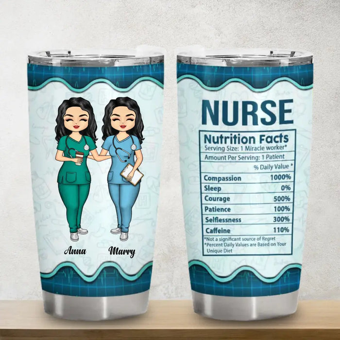 Nurse Nutrition Facts - Personalized Tumbler - Gift For Nurses