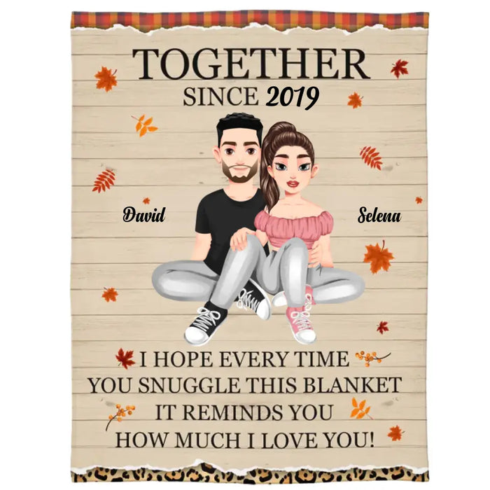 It Reminds You How Much I Love You - Personalized Fleece Blanket - Gift For Couples