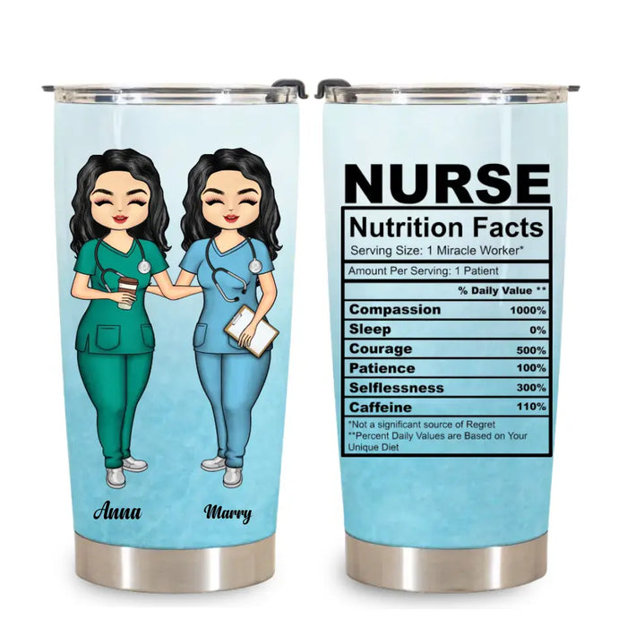 Nurse Nutrition Facts - Personalized Tumbler - Gift For Nurses