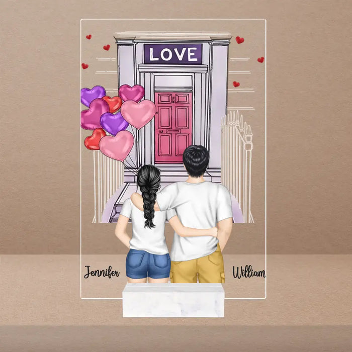 Love House - Acrylic Plaque Horizontal - Gift For Couples