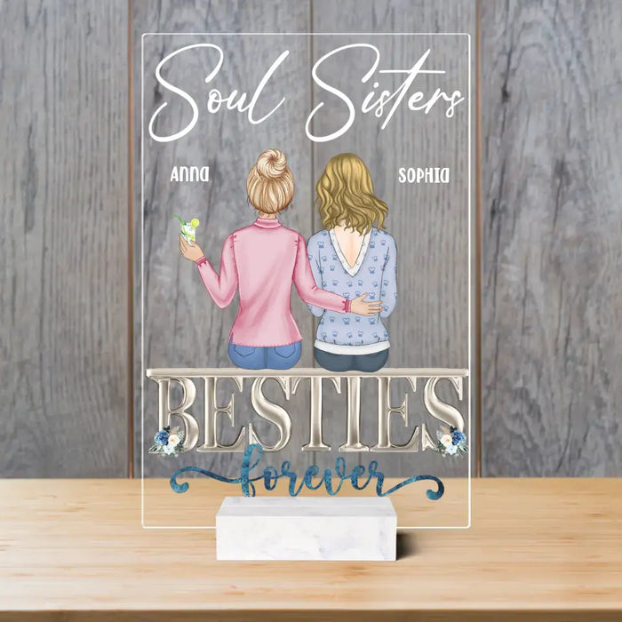 Soul Sisters - Personalized Acrylic Plaque - Gift For Best Friends