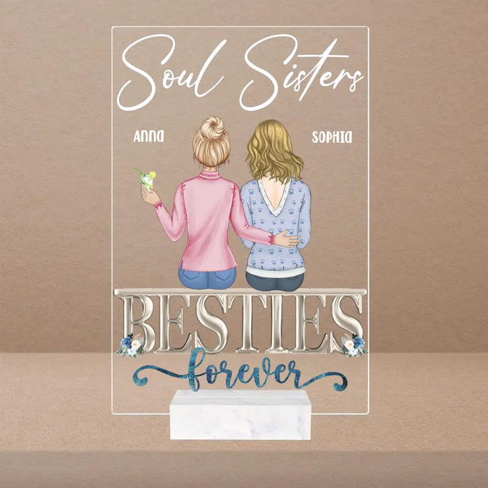 Soul Sisters - Personalized Acrylic Plaque - Gift For Best Friends