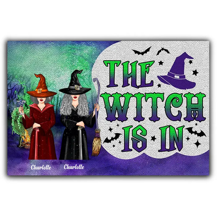 The Witch Is In - Personalized Doormat - Halloween Gift For Family