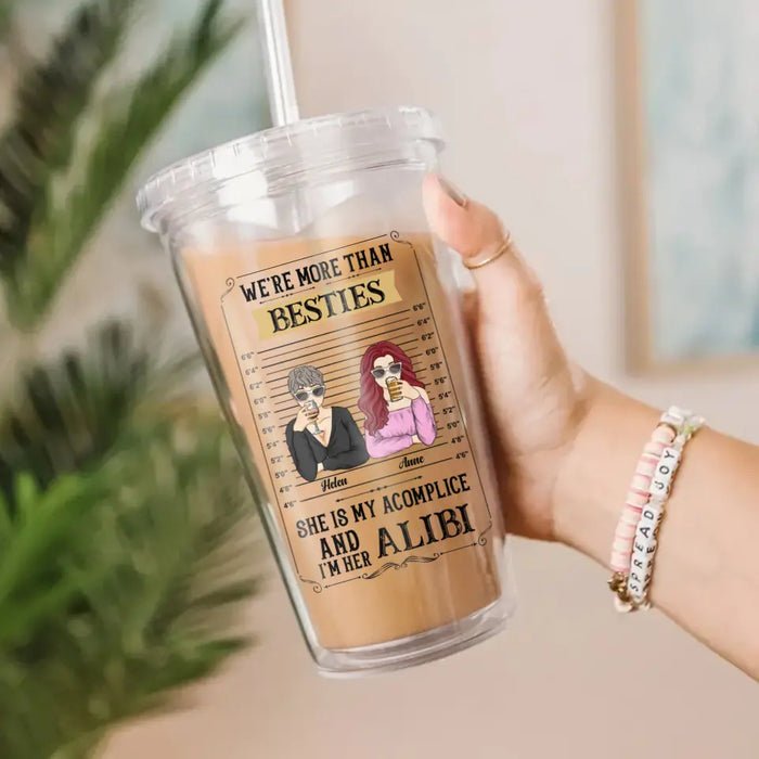 We're More Than Besties - Personalized Acrylic Insulated Tumbler With Straw - Gift For Friends