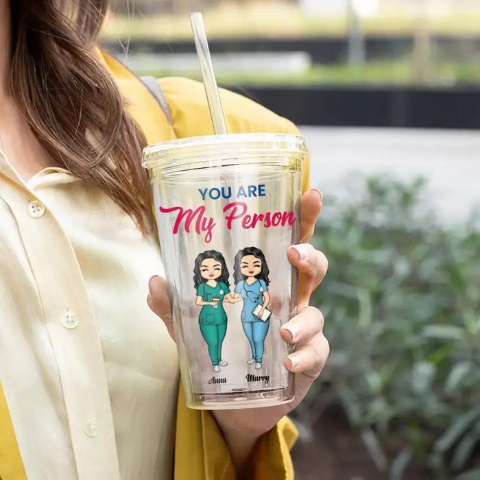 Work Made Us Colleagues - Personalized Acrylic Insulated Tumbler With Straw - Gift For Best Friends