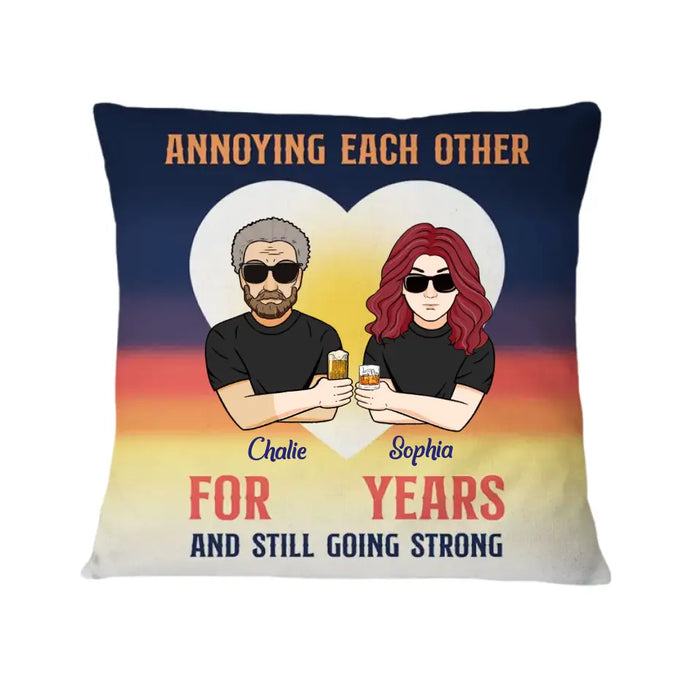 Annoying Each Other Drinking - Personalized Pillow - Gift For Married Couples