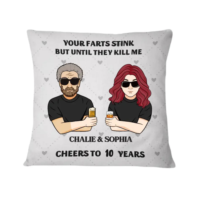 Your Farts Stink -Personalized Pillow - Gift For Couples