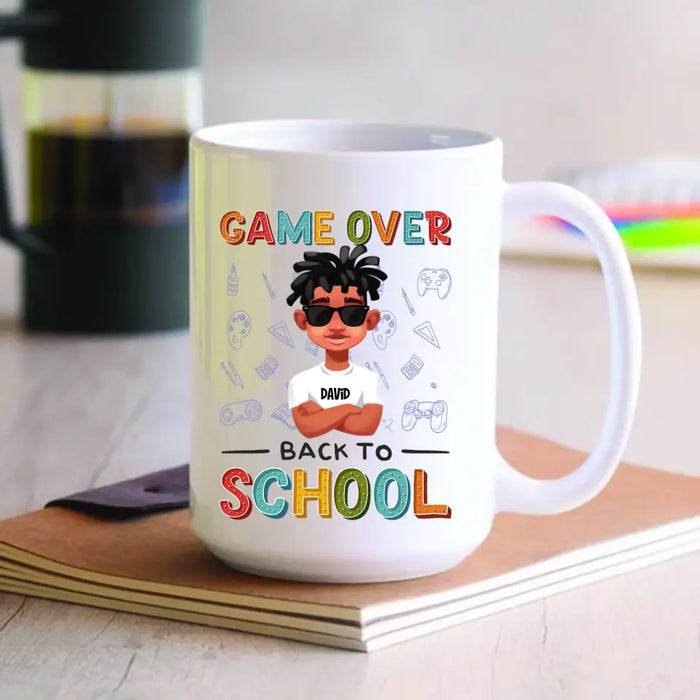 Game Over Back To school - Personalized Mug - Back To School Gift For Son, Daughter