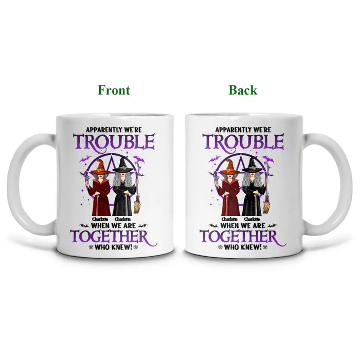 Apparently We're Trouble - Personalized Mug - Halloween Gift For Family