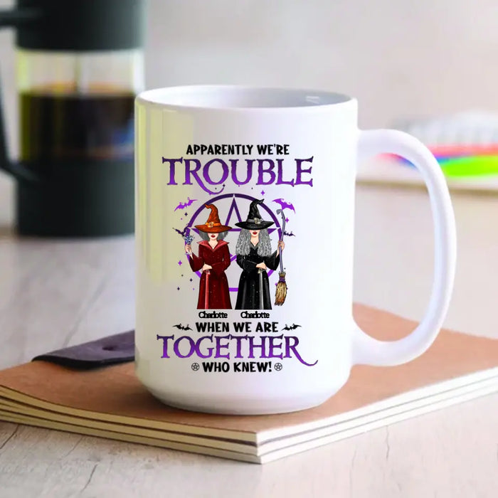 Apparently We're Trouble - Personalized Mug - Halloween Gift For Family