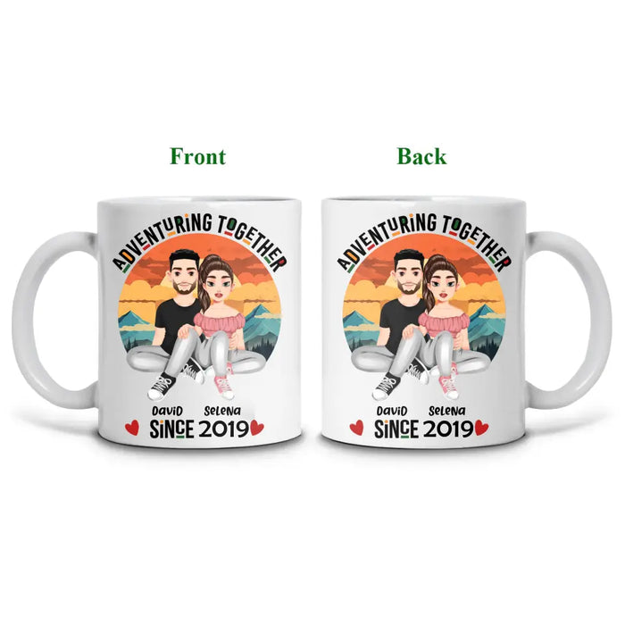 Adventuring Together Since - Personalized Mug - Gift For Couples