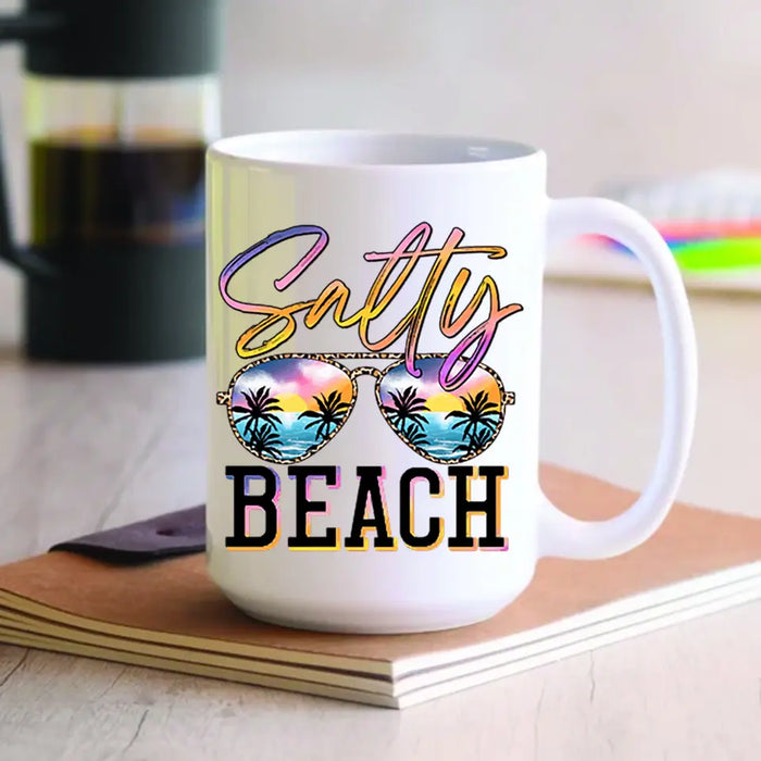 Salty Beach - Personalized Mug - Gift For Couples