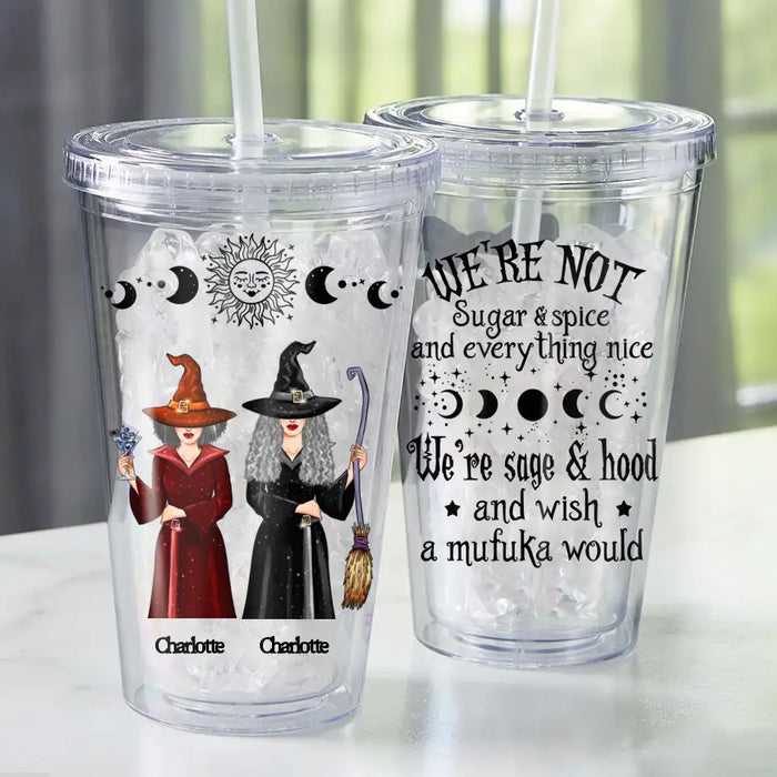 We're Not Sugar And Spice - Personalized Acrylic Insulated Tumbler - Gift For Witch Friends