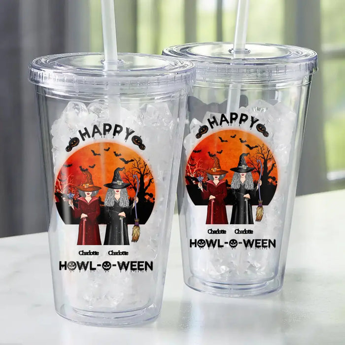Happy Howl-O-Ween - Personalized Tumbler - Gift For Halloween