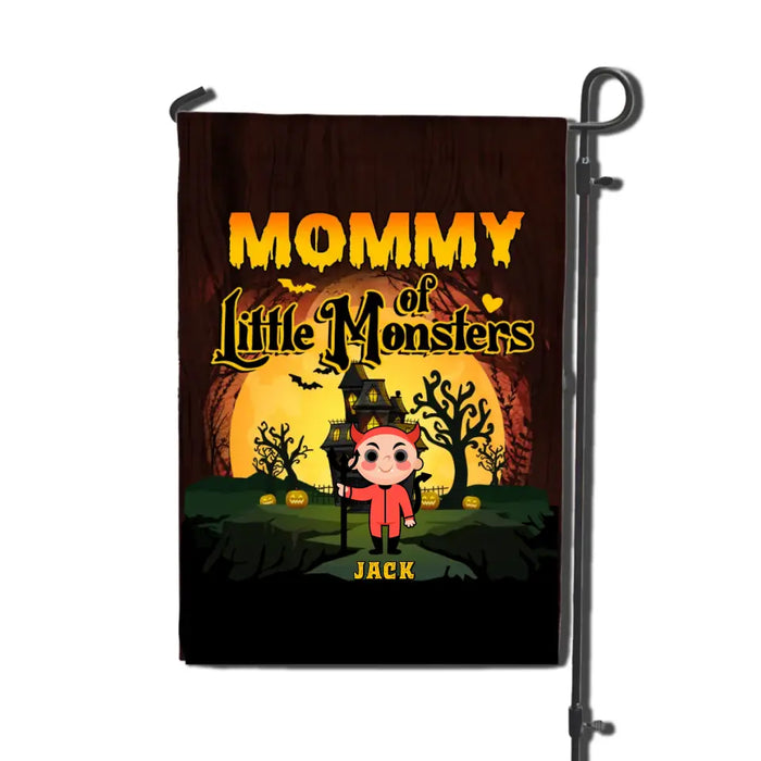 Mommy Of Little Monsters - Personalized Garden Flag - Halloween Gift For Dad And Mom