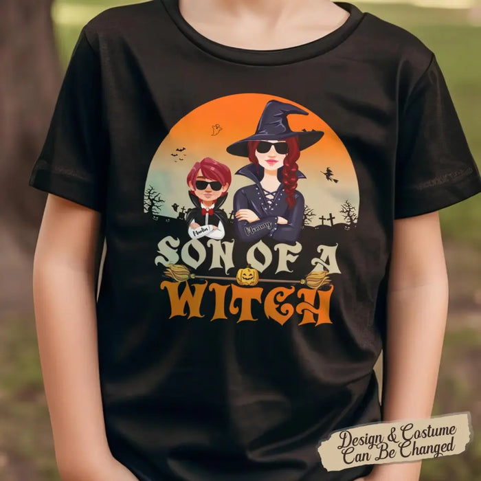 Son Of A Witch - Personalized Shirt - Halloween Gift For Son, Kids, Family