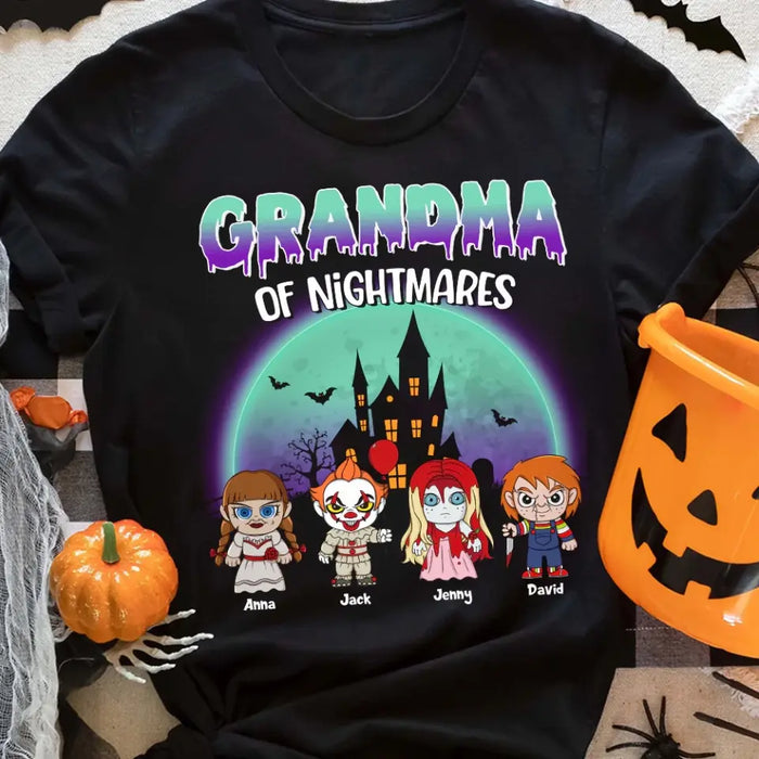 Grandma Of Nightmare - Personalized Shirt - Halloween Gift For Grandma