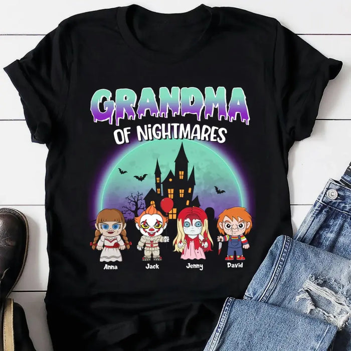 Grandma Of Nightmare - Personalized Shirt - Halloween Gift For Grandma