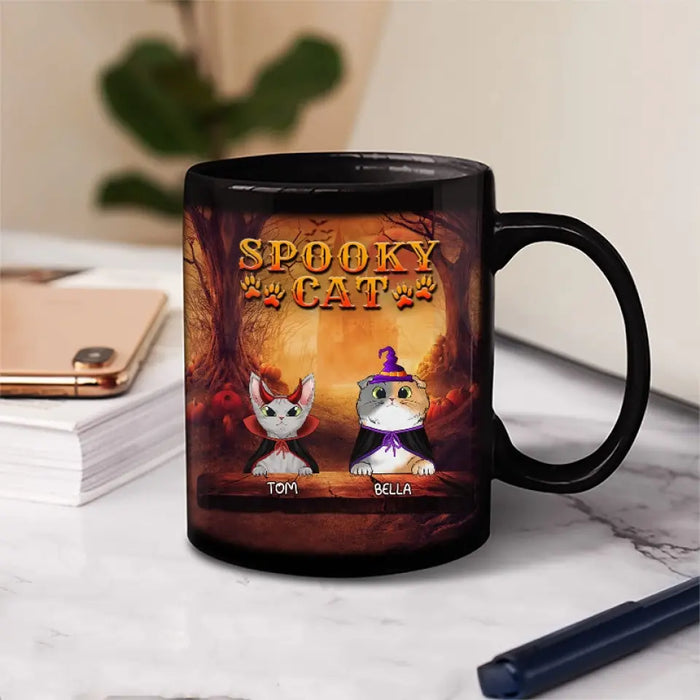 Trick Or Treat - Personalized Mug - Halloween Gift For Cat Lovers