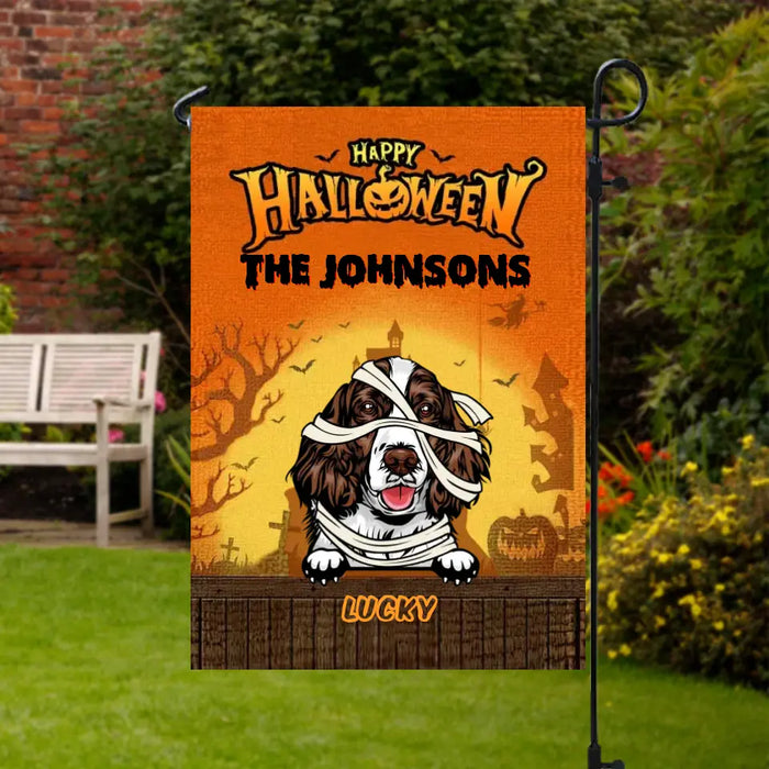 Happy Halloween - Personalized Flag - Halloween Gift For Dog Lovers